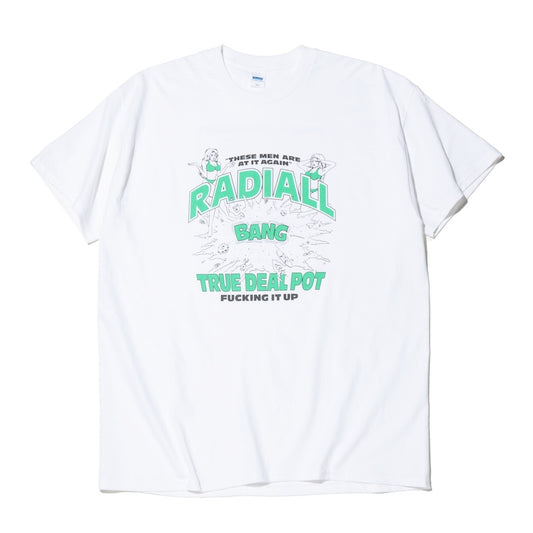 RADIALL　Tシャツ　"TRUE DEAL POT CREW NECK T-SHIRT S/S"　(White)