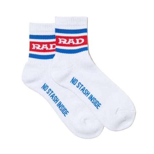 RADIALL　ソックス　" LOW KICK 1PAC SOX SHORT / DRALON"　(White / Red)