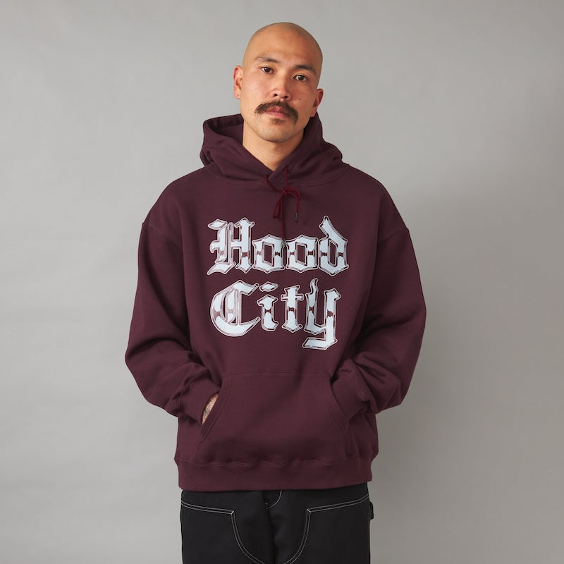 RADIALL　パーカー　"CHROME CITY HOODIE SWEATSHIRT L/S"　(Burgundy)