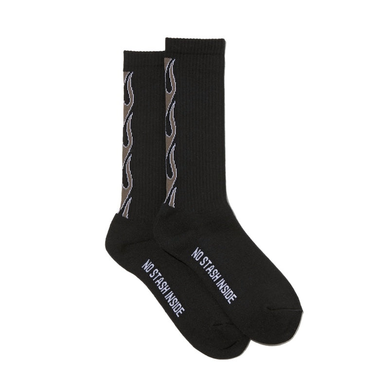 RADIALL　ソックス　"FLAMES 1PAC SOX LONG / DRALON"　(Black)