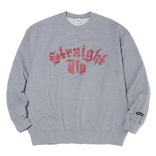 RADIALL　クルースウェット　"Straight Up CREW NECK SWEATSHIRT L/S"　(Heather Gray)