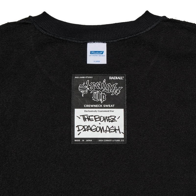 RADIALL　クルースウェット　"Straight Up CREW NECK SWEATSHIRT L/S"　(Black)