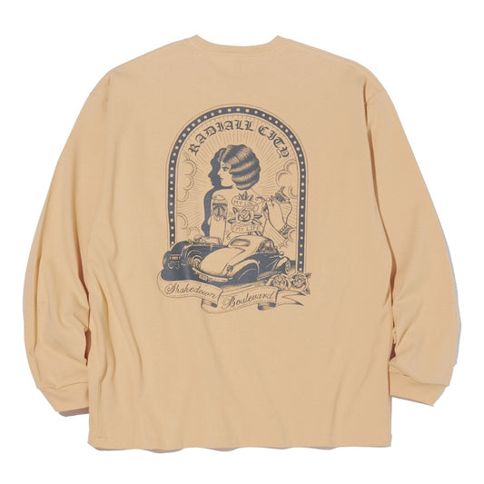 RADIALL　L/STシャツ　"SHAKEDOWN BOULEVARD CREW NECK T-SHIRT L/S"　(Tortilla Gold)