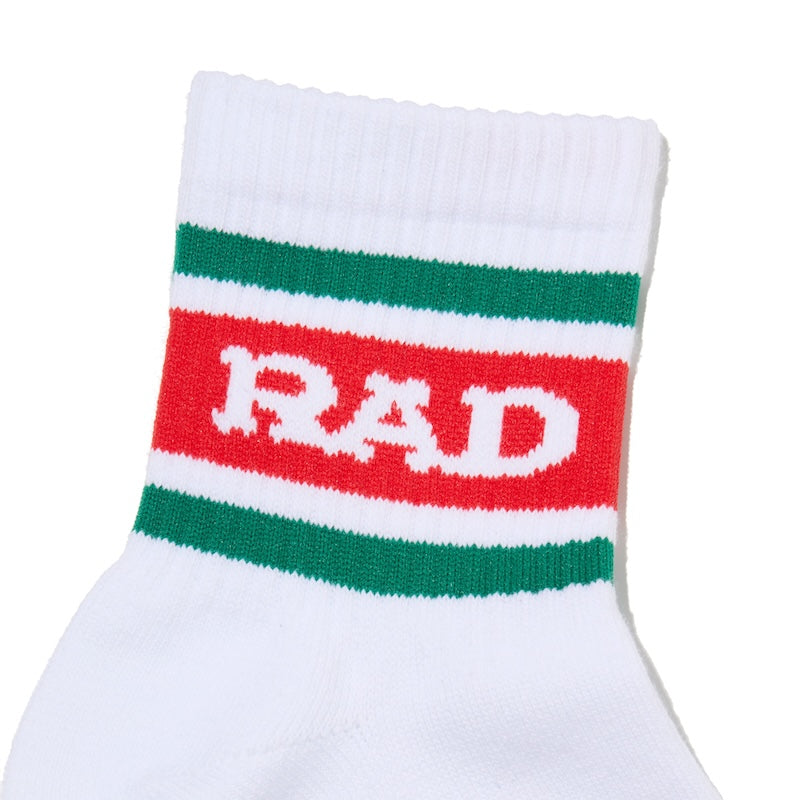 RADIALL ソックス LOW KICK 1PAC SOX SHORT / DRALON ホワイト クローズアップ 側面