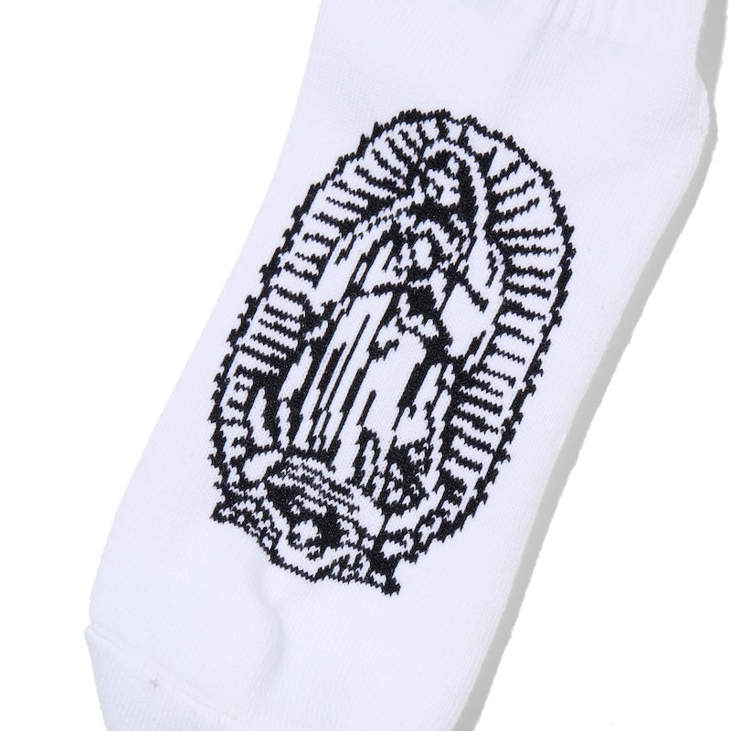 RADIALL ソックス CRADLE 1PAC SOX SHORT / DRALON ホワイト クローズアップ 甲