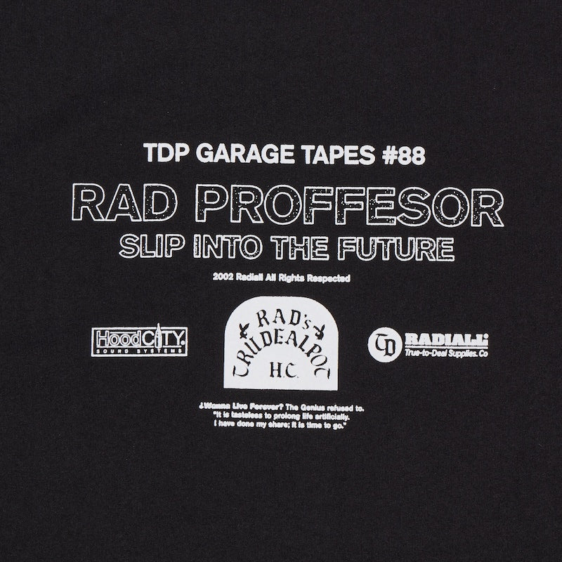 RADIALL Tシャツ E=MC2 CREW NECK T-SHIRT S/S ブラック クローズアップ 背面