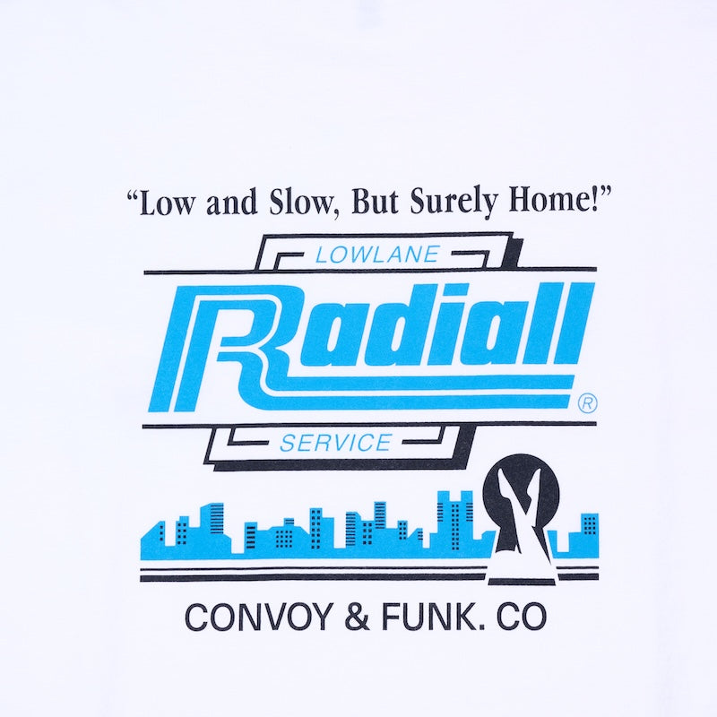 RADIALL Tシャツ LOW AND SLOW CREW NECK T-SHIRT ホワイト | ストリートウェア | PLUGS