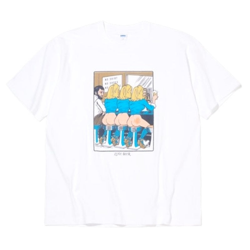 RADIALL Tシャツ LOVE BEER CREW NECK T-SHIRT S/S ホワイト 正面