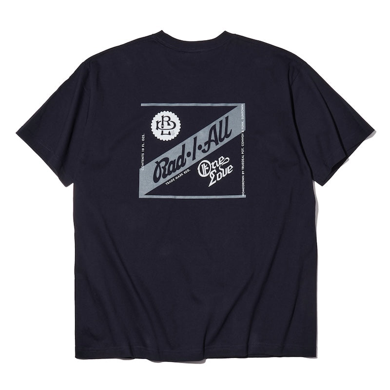 RADIALL Tシャツ MERCY CREW NECK T-SHIRT S/S ブラック 背面