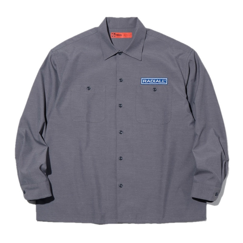 RADIALL L/Sシャツ WHEELS REGULAR COLLARED SHIRT L/S グレー 正面