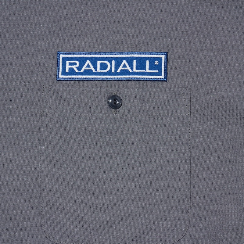 RADIALL L/Sシャツ WHEELS REGULAR COLLARED SHIRT L/S グレー 左胸ロゴ