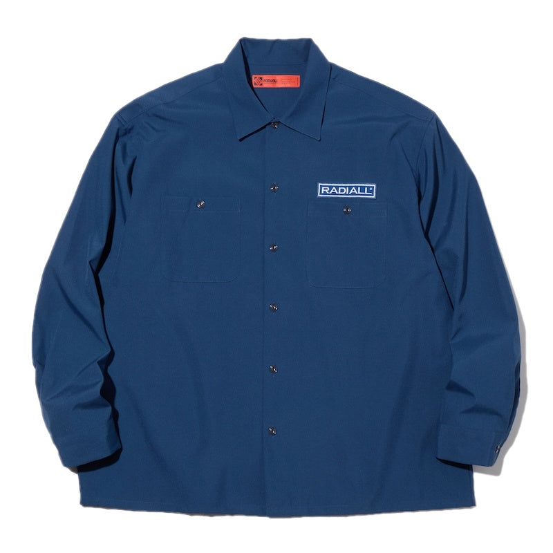 RADIALL L/Sシャツ WHEELS REGULAR COLLARED SHIRT L/S ネイビー 正面
