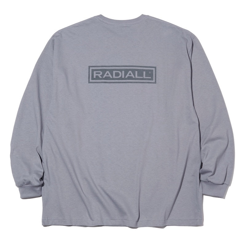 RADIALL L/STシャツ WHEELS CREW NECK T-SHIRT L/S グレー 背面