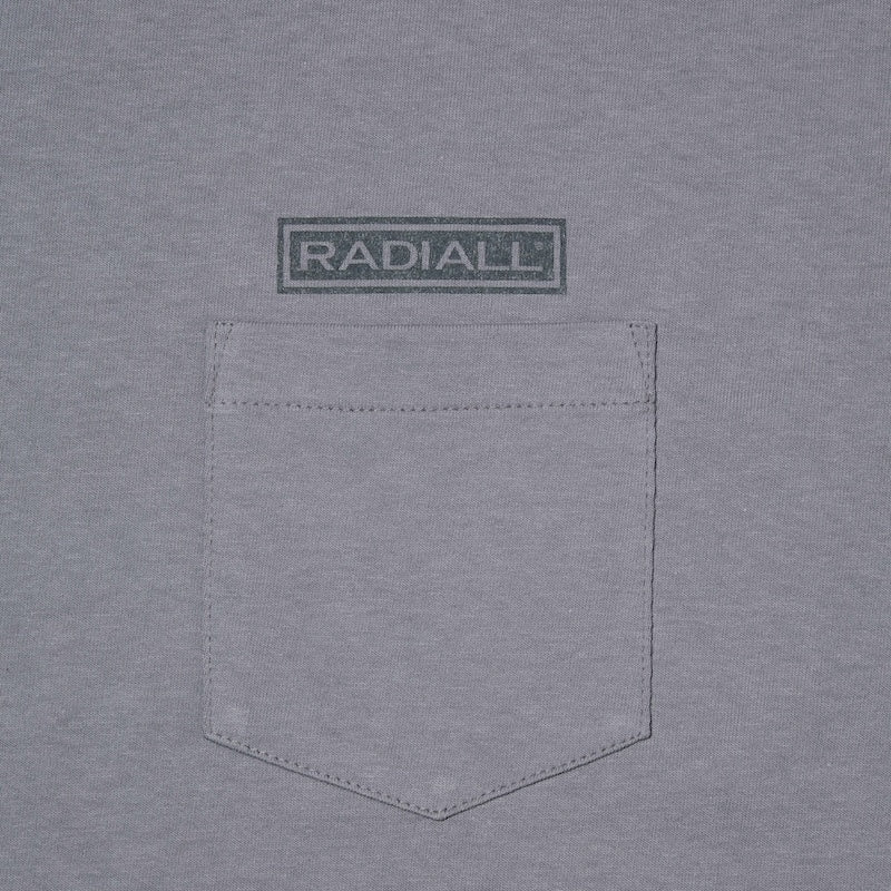 RADIALL L/STシャツ WHEELS CREW NECK T-SHIRT L/S グレー ポケット