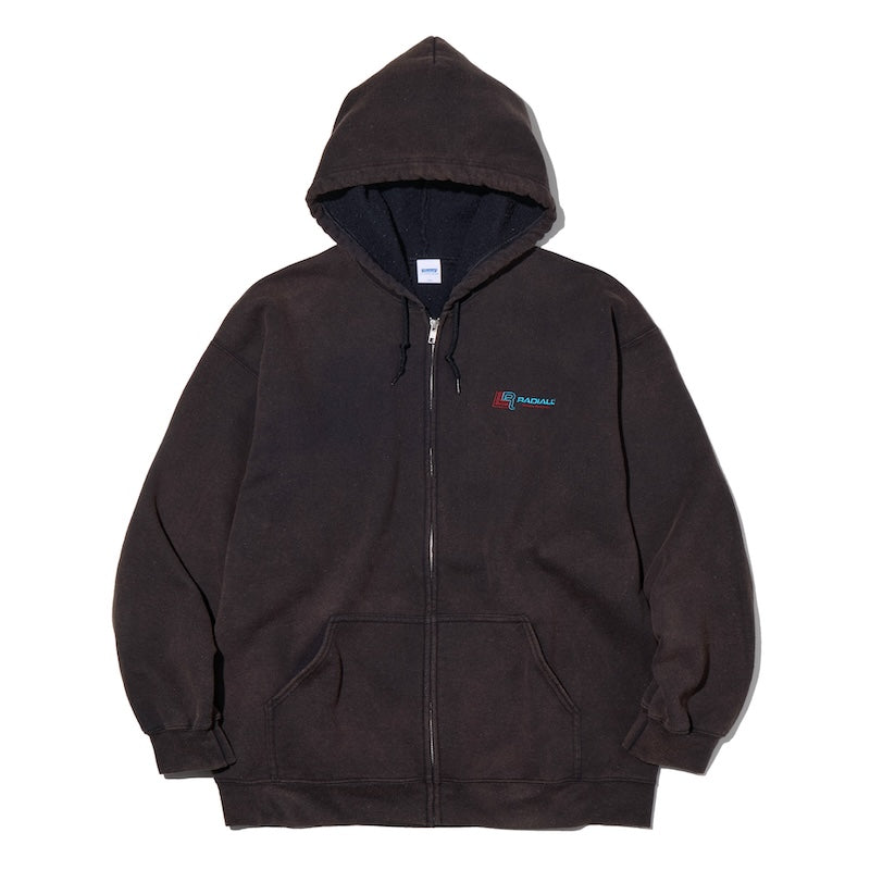 RADIALL ジップパーカー LOWLANE ZIP UP HOODIE ブラック 正面