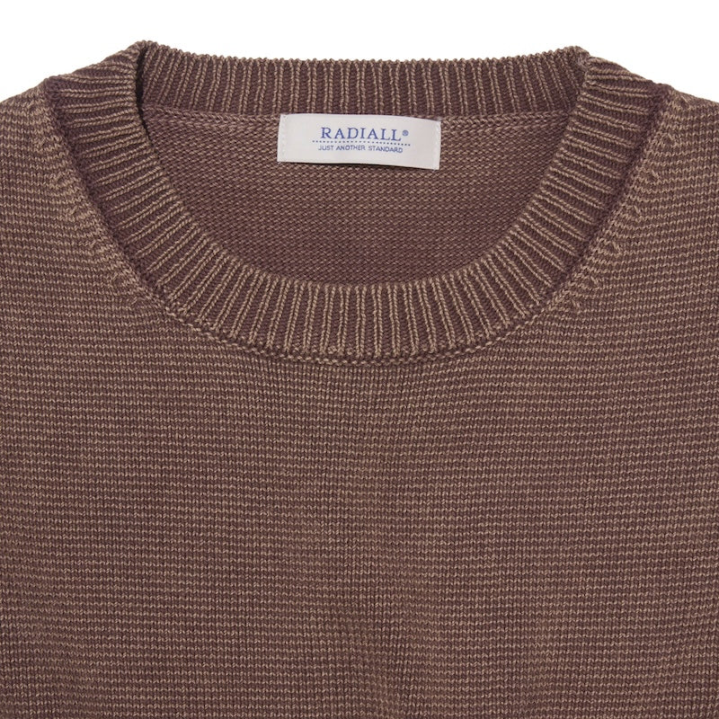 RADIALL セーター LUDWIG CREW NECK SWEATER L/S ブラウン 首元