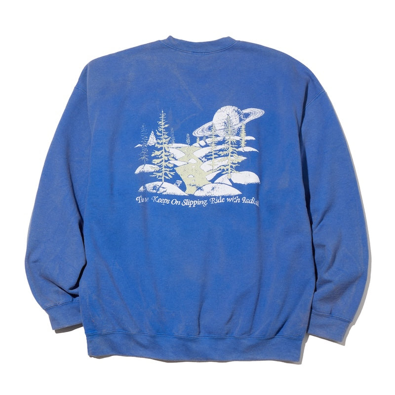 RADIALL クルースウェット GALAXIAN CREW SWEAT ブルー 背面