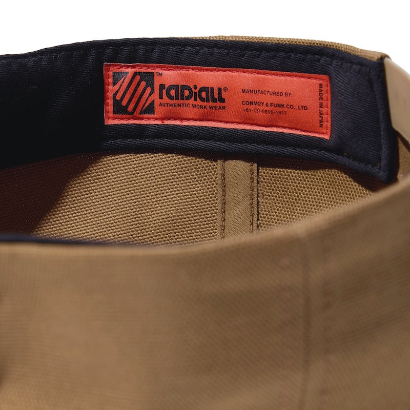 RADIALL キャップ "OVAL TRUCKER CAP" ブラウン ネームタグ