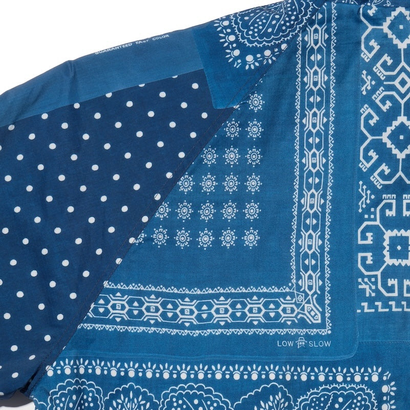 RADIALL リバーシブルジャケット ネイビー  バンダナ柄クローズアップ