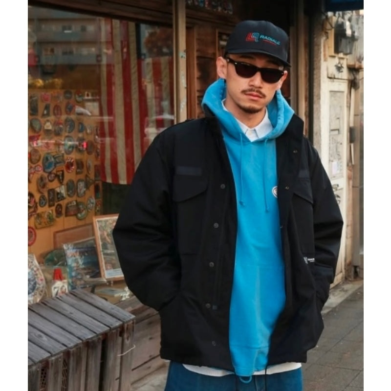 RADIALL フィールドジャケット ブラック 着用　正面