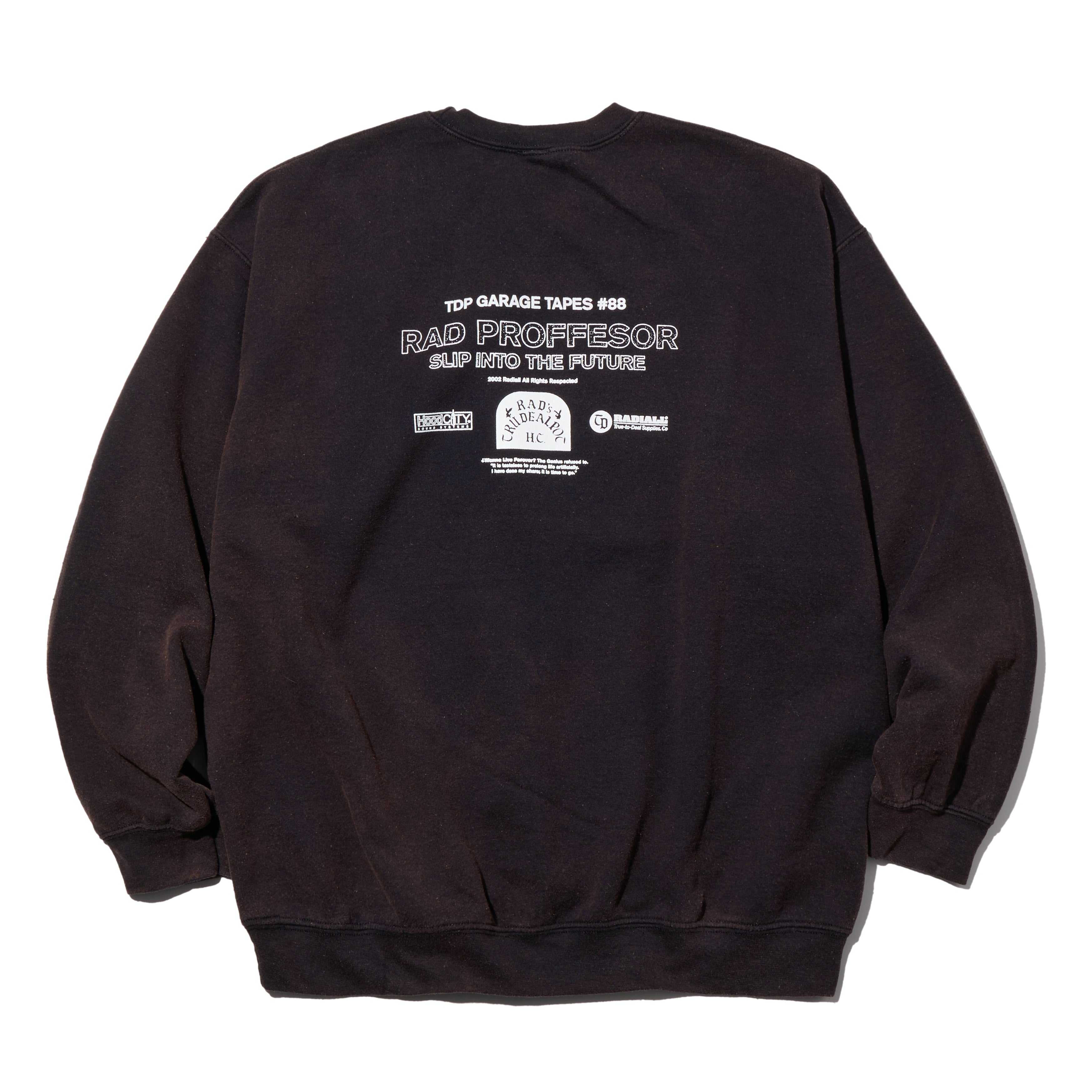 RADIALL クルースウェット E=Mc2 CREW NECK SWEATSHIRT ブラック