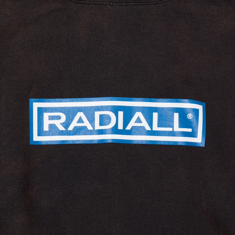 RADIALL ジップパーカー ブラック 背面 クローズアップ