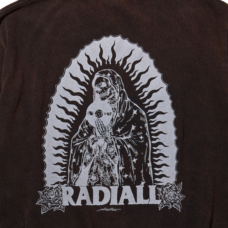 RADIALL L/STシャツ GUIDANCE CREW NECK T-SHIRT L/S ブラック バックプリント