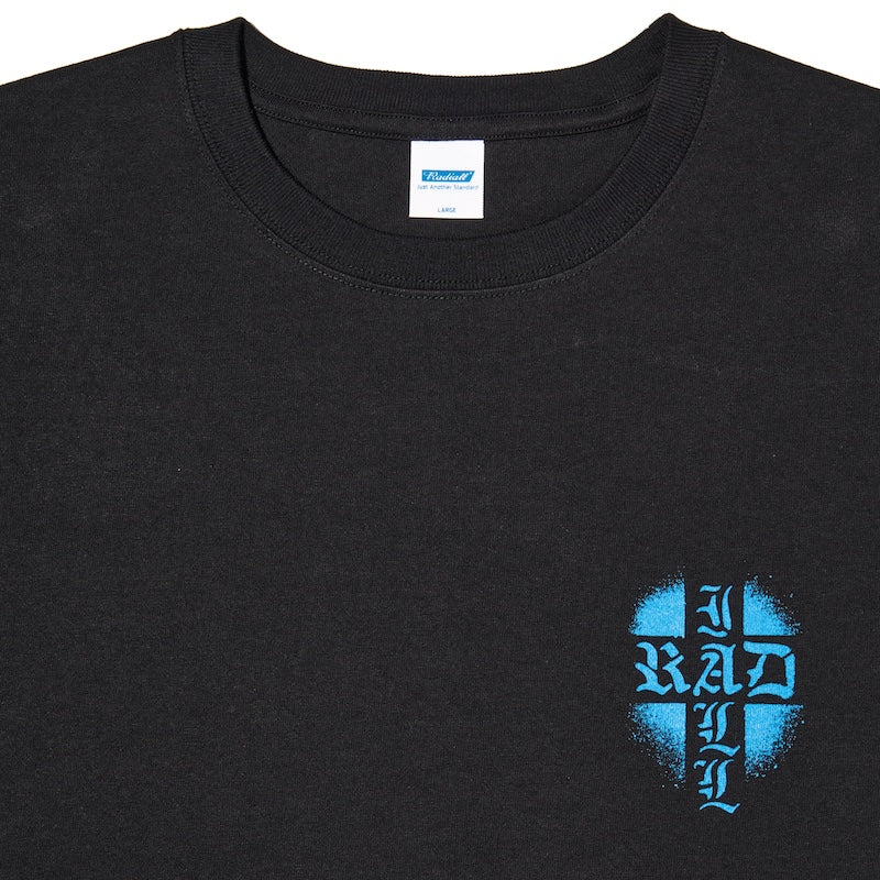 RADIALL L/STシャツ ROAD CHARM L/S TEE ブラック 商品画像 フロントプリント