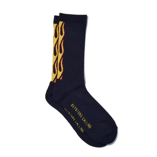 RADIALL ソックス FLAMES 1PAC SOX LONG / DRALON ブラック 商品画像