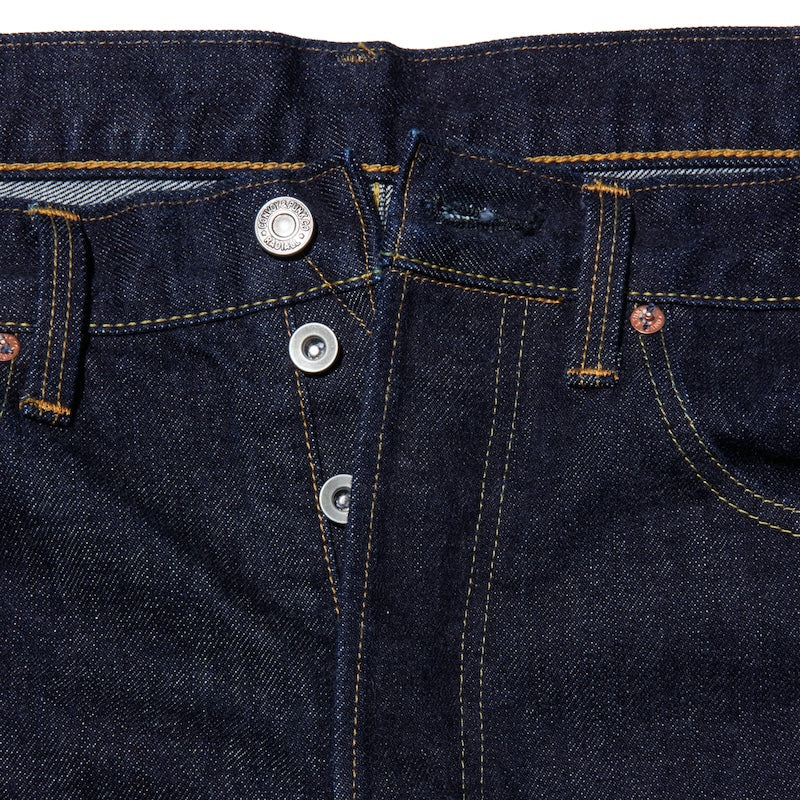 RADIALL デニムパンツ KUSTOM 350B STRAIGHT FIT PANTS インディゴ 商品画像 ボタンフライ