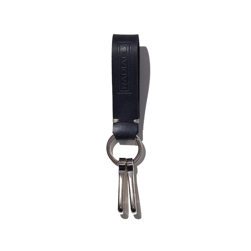RADIALL キーホルダー RHODES LEATHER KEY HOLDER / STUDS ブラック 商品画像 背面
