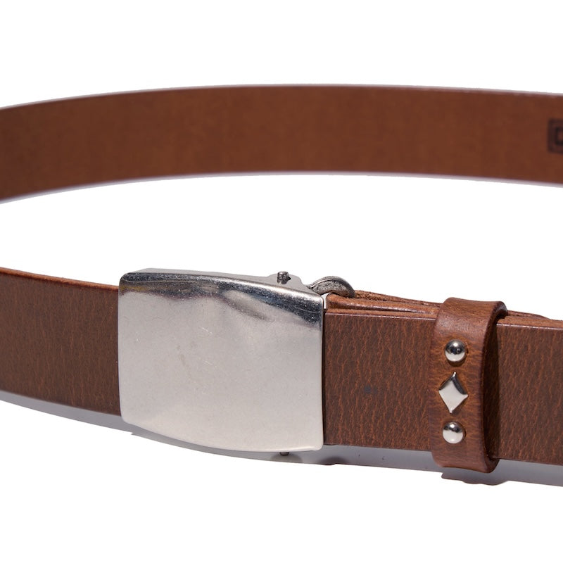 RADIALL ベルト RHODES LEATHER BELT / PLAIN ブラウン 商品画像 バックル