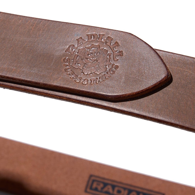 RADIALL ベルト RHODES LEATHER BELT / PLAIN ブラウン 商品画像 剣先