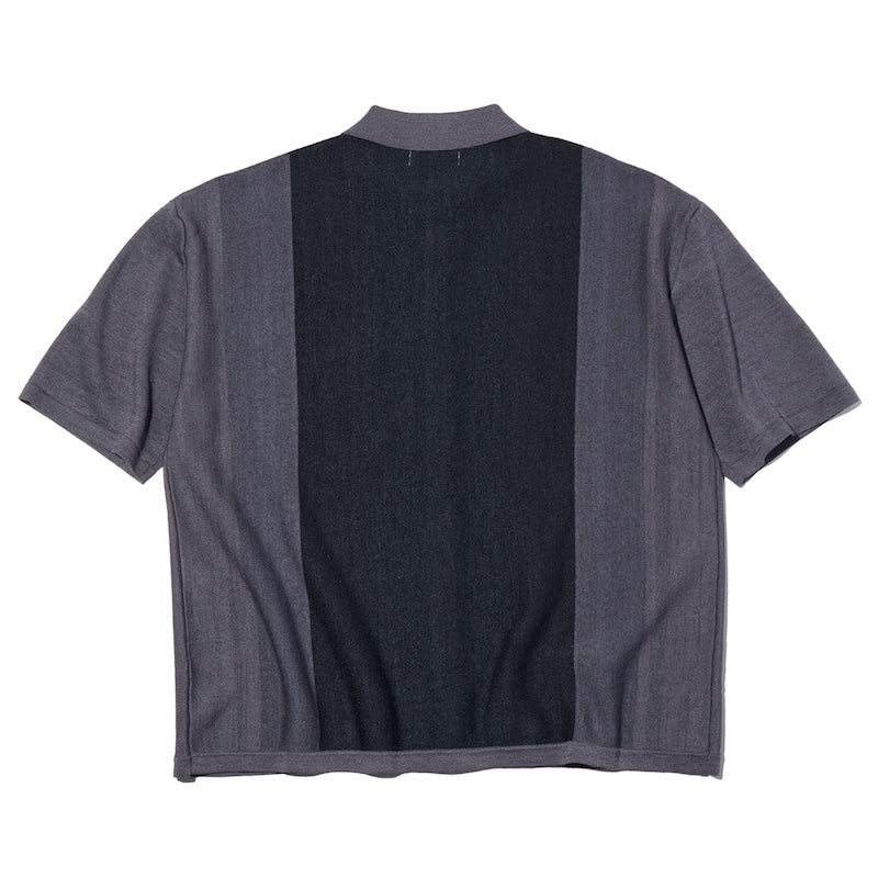 RADIALL S/Sニットシャツ TONE REGULAR COLLARED SWEATER S/S ブラック 商品画像 背面