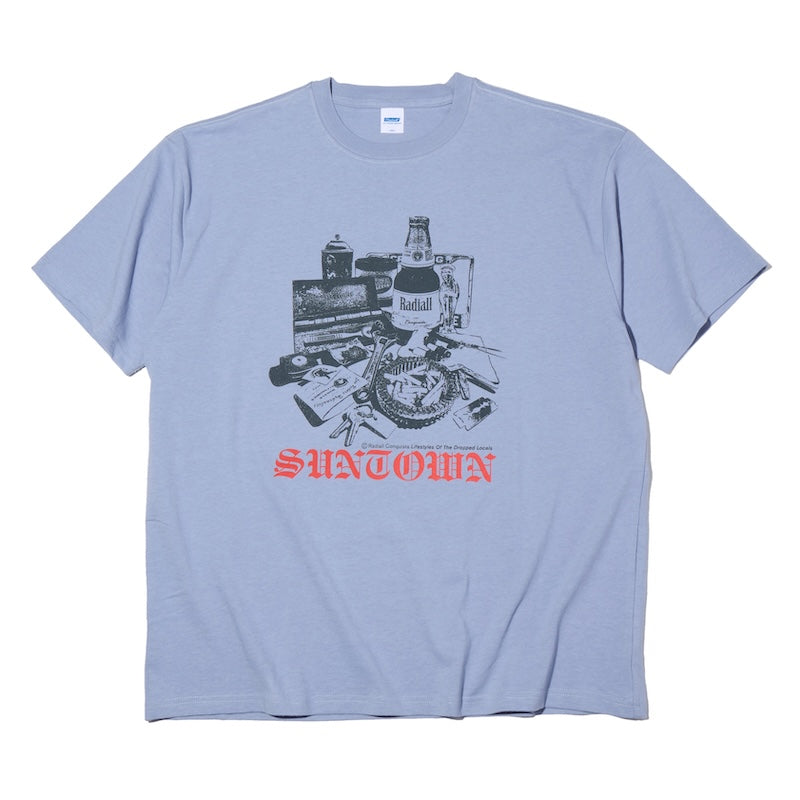 RADIALL Tシャツ TRUE DEAL POT CREW NECK T-SHIRT S/S ブルー 商品画像 正面