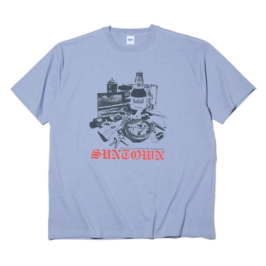 RADIALL Tシャツ TRUE DEAL POT CREW NECK T-SHIRT S/S ブルー 商品画像 正面