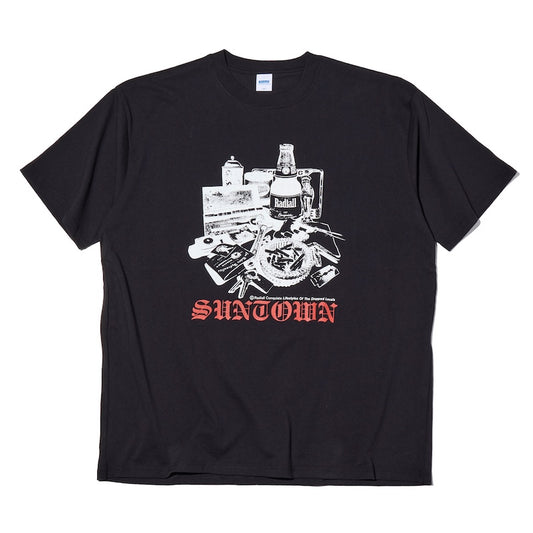 RADIALL Tシャツ TRUE DEAL POT CREW NECK T-SHIRT S/S ブラック 商品画像 正面