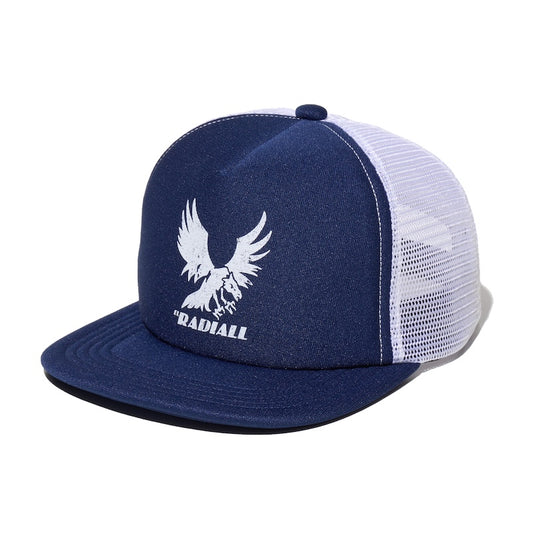 RADIALL キャップ EAGLE TIP TRUCKER MESH CAP ネイビー/ホワイト 商品画像 正面