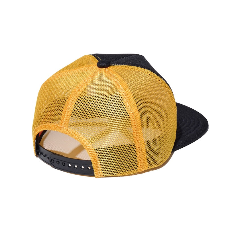 RADIALL キャップ EAGLE TIP TRUCKER MESH CAP ブラック/イエロー 商品画像 背面