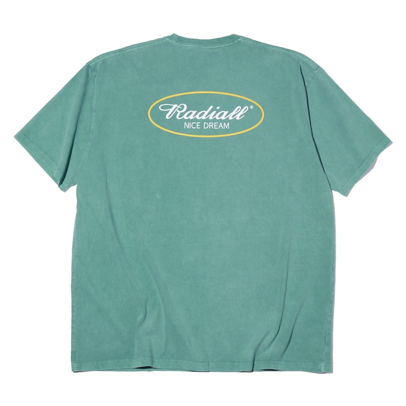 RADIALL Tシャツ OVAL CREW NECK T-SHIRT S/S グリーン 商品画像 背面
