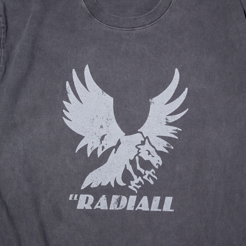 RADIALL Tシャツ EAGLE TIP CREW NECK T-SHIRT S/S ブラック 商品画像 フロントプリント