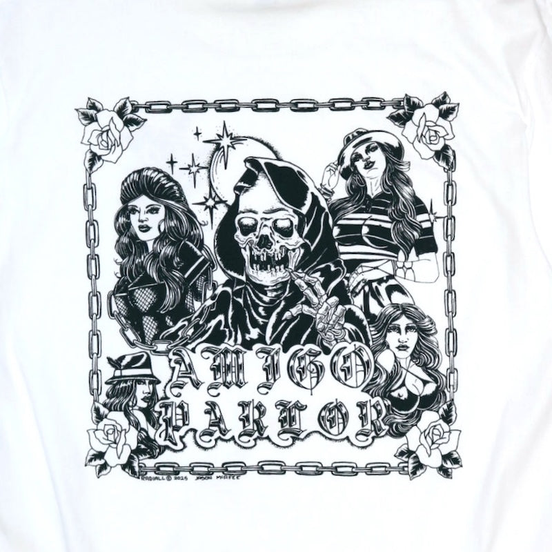 RADIALL Tシャツ AMIGO PARLOR CREW NECK T-SHIRT S/S ホワイト 商品画像 バックプリント