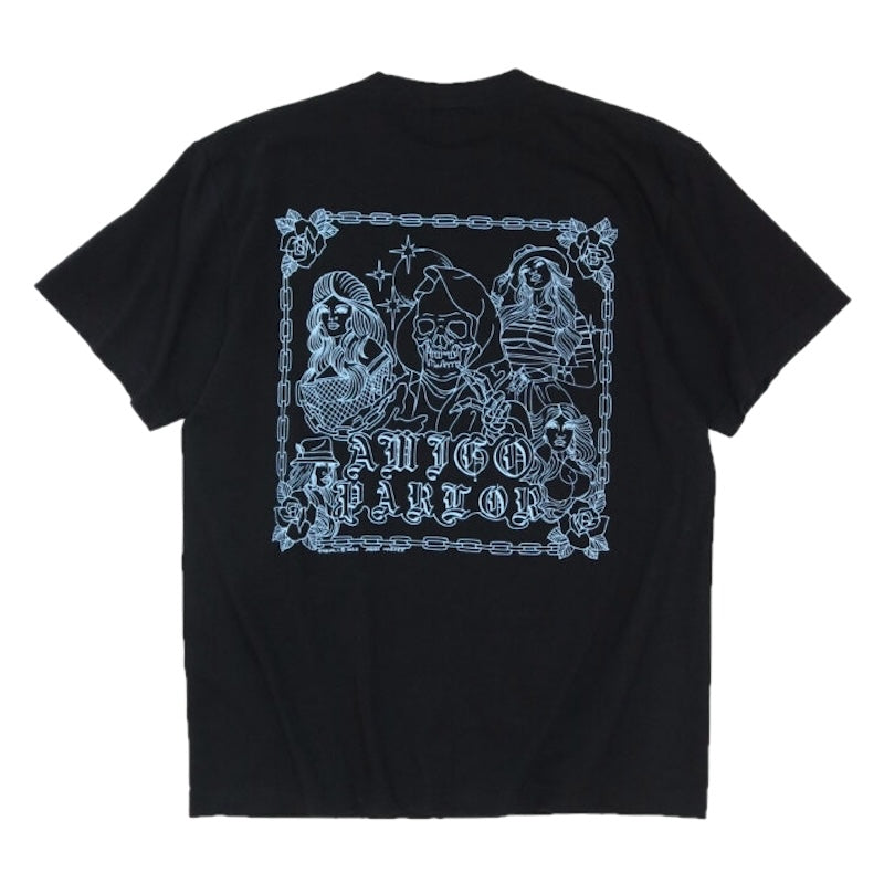 RADIALL Tシャツ AMIGO PARLOR CREW NECK T-SHIRT S/S ブラック 商品画像 正面