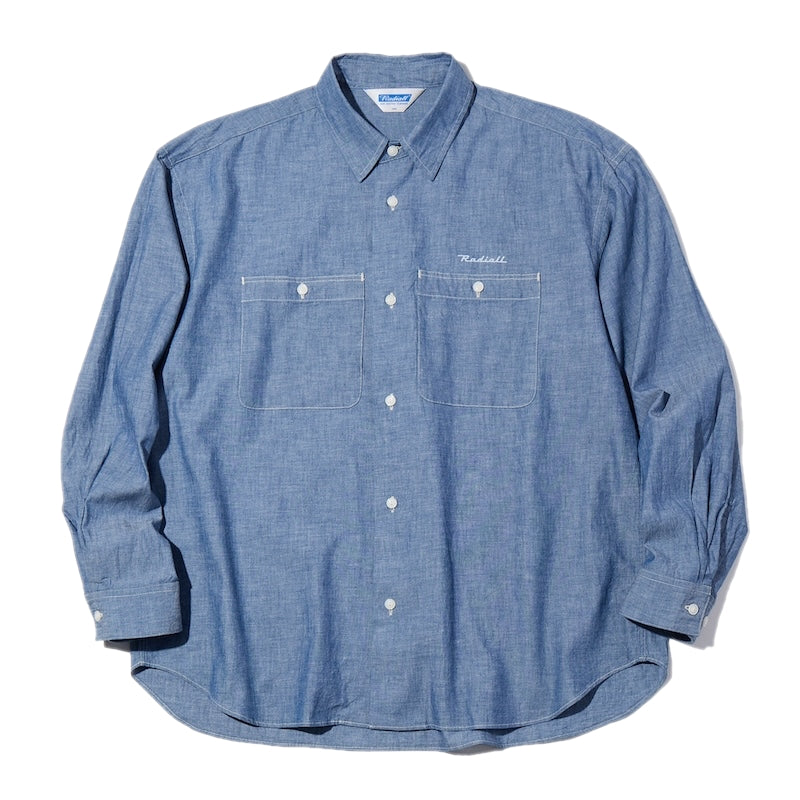 RADIALL L/Sシャツ POWERGLIDE REGULAR COLLARED SHIRT L/S インディゴ 商品画像 正面