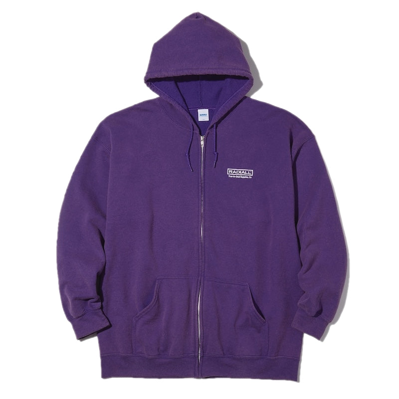 RADIALL ジップパーカー SUPPLY ZIP UP HOODIE パープル 商品画像 正面