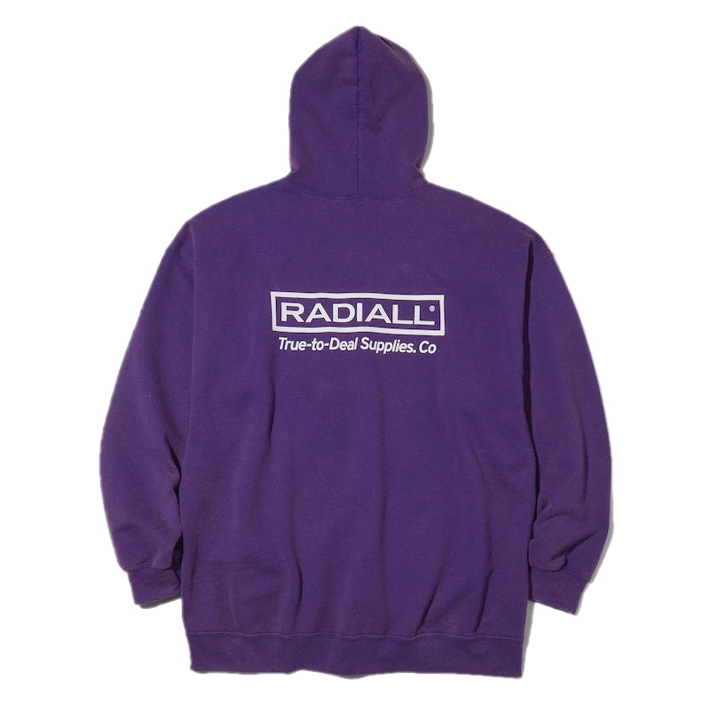 RADIALL ジップパーカー SUPPLY ZIP UP HOODIE パープル 商品画像 背面