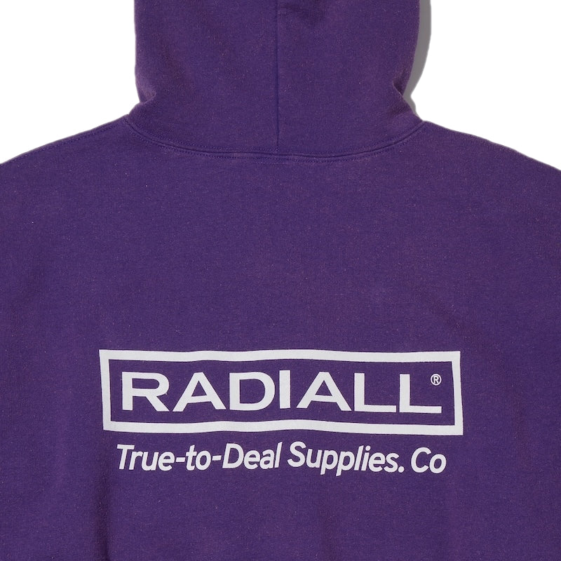 RADIALL ジップパーカー SUPPLY ZIP UP HOODIE パープル 商品画像 バック クローズアップ