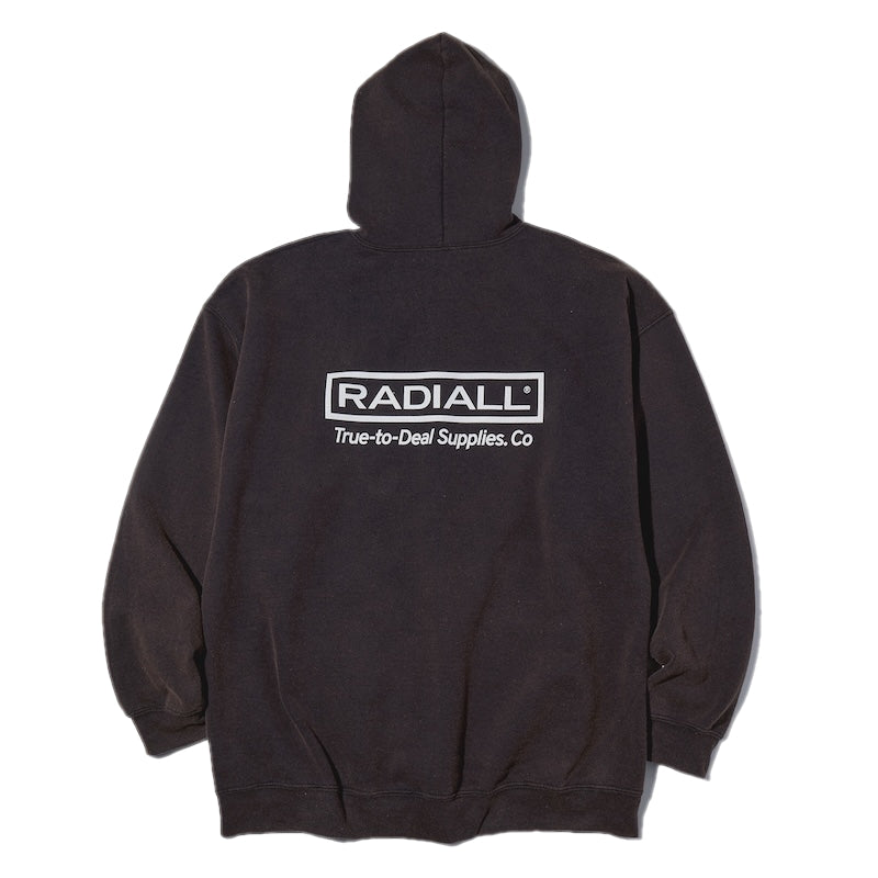 RADIALL ジップパーカー SUPPLY ZIP UP HOODIE ブラック 商品画像 背面