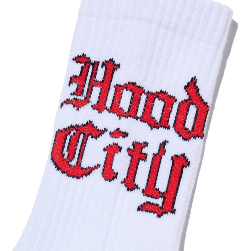 RADIALL ソックス HOOD CITY 1PAC SOX MID ホワイト 商品画像 クローズアップ 1