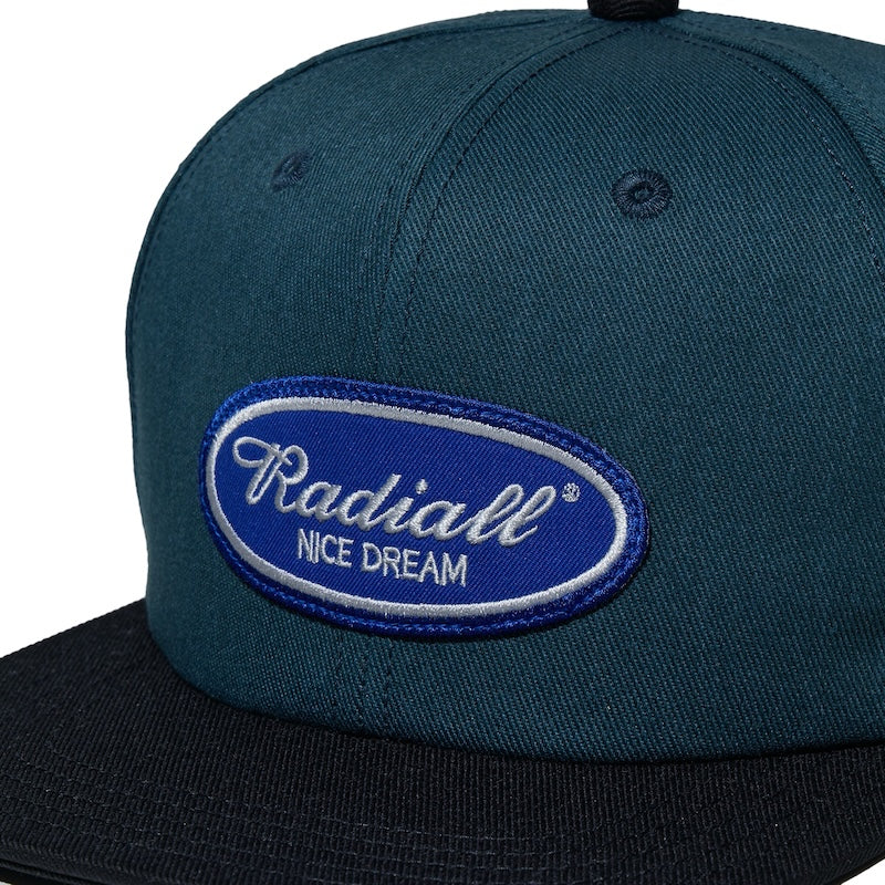 RADIALL キャップ WHEEL UNITE BASEBALL CAP グリーン/ブラック 商品画像 正面 クローズアップ